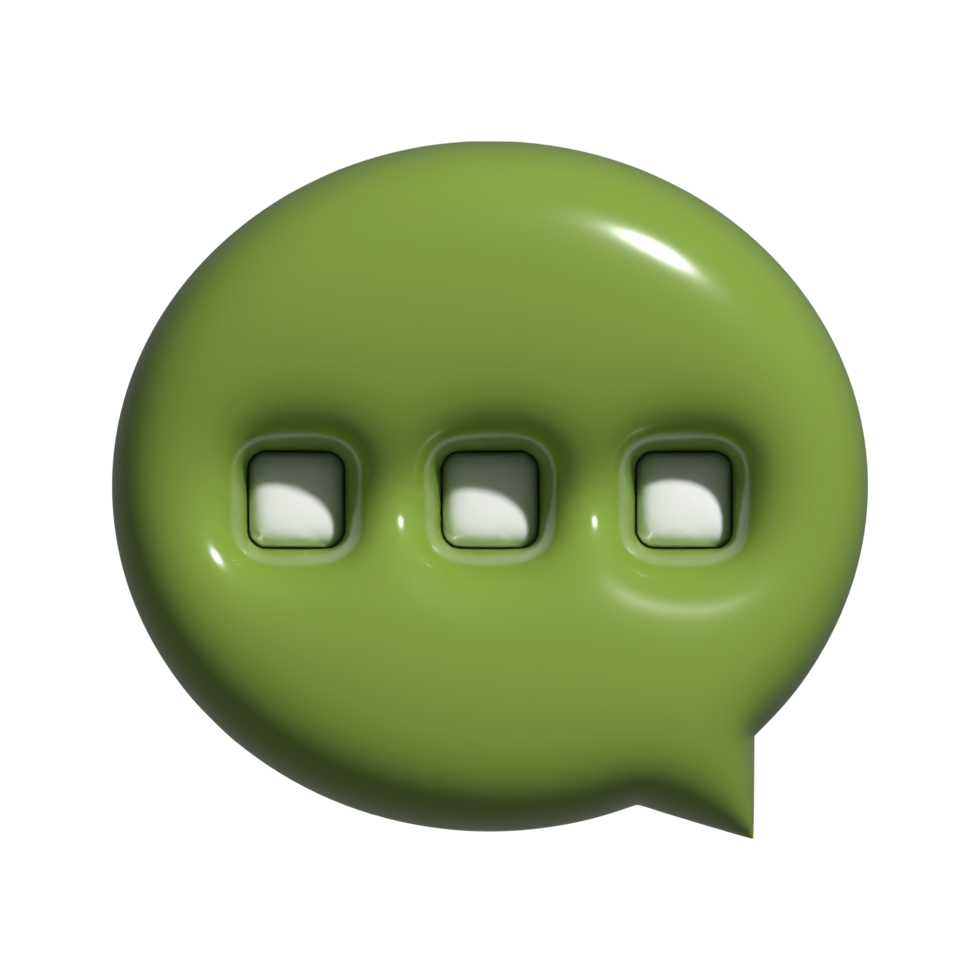 3d chat bubble icon illustration png