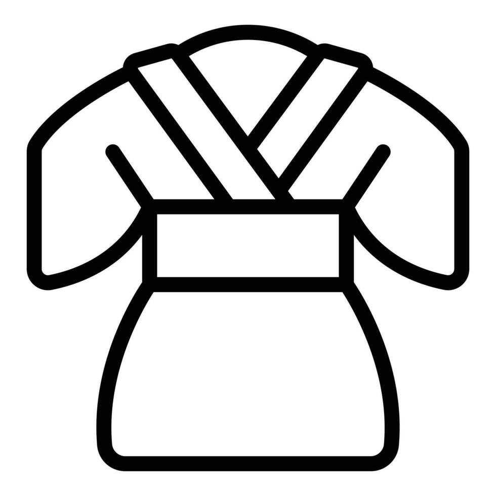 Kimono belt icon outline vector. Clothing apparel vector