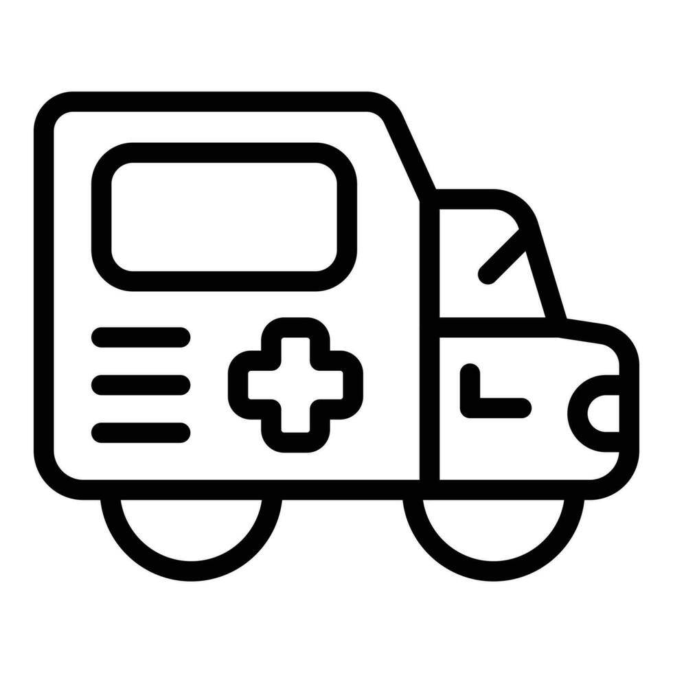 Patient emergency vehicle icon outline vector. Service medic vector