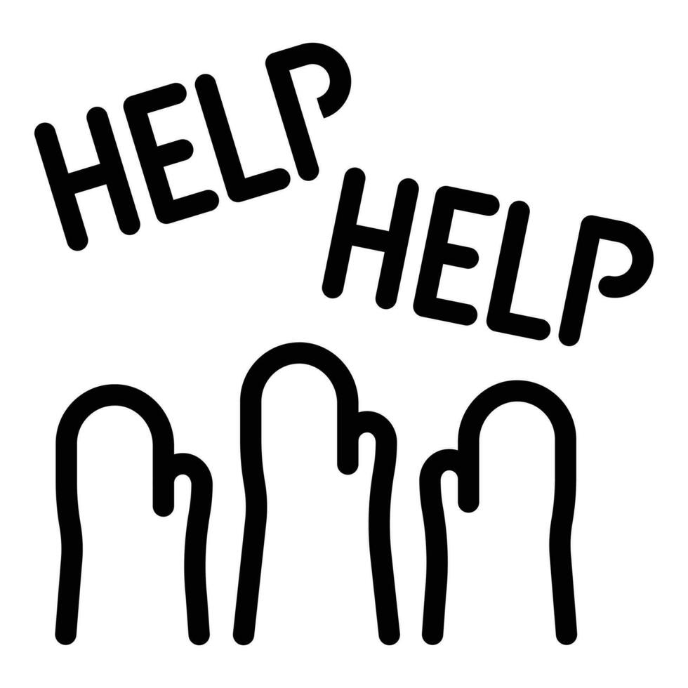 Help bomb shelter icon outline vector. Safety defense vector