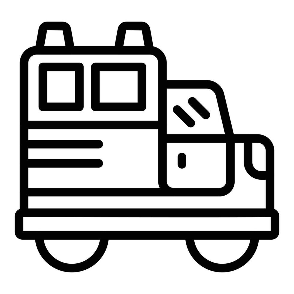 Person rescue icon outline vector. Medic vehicle vector