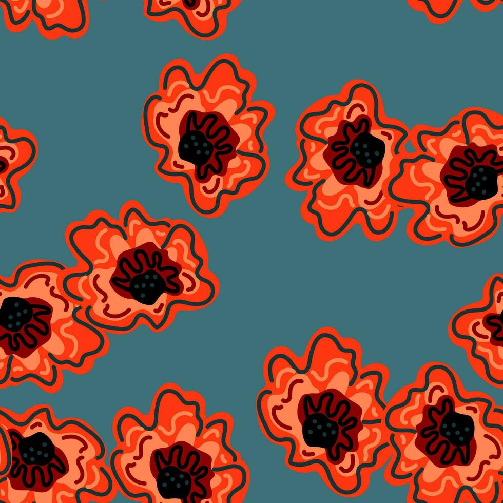 Abstract floral endless background. Chamomile flower seamless pattern, elegantly in a simple style. vector