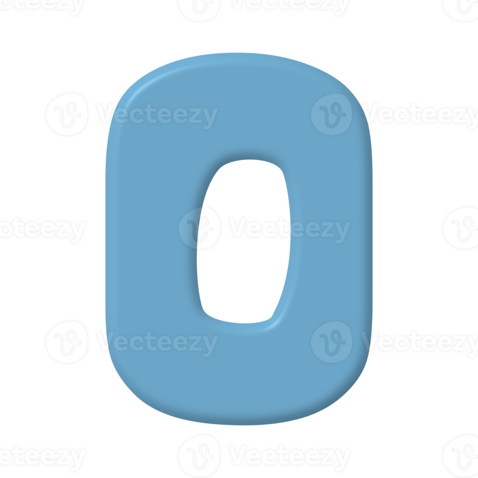 0 3D numbers element png