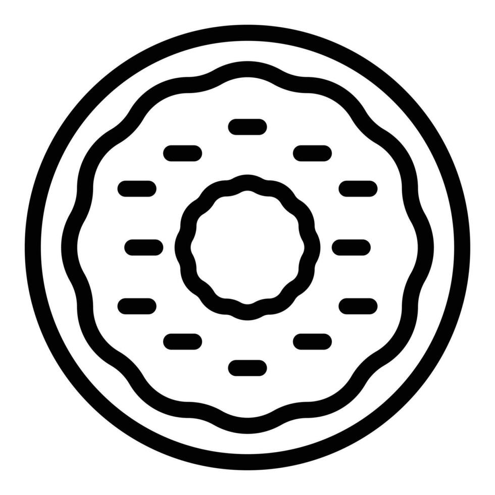 Jewish bakery food icon outline vector. Israel flag vector