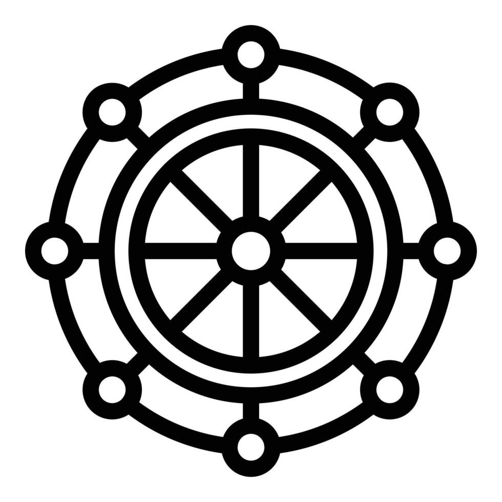 Creative circle icon outline vector. Sad problem vector