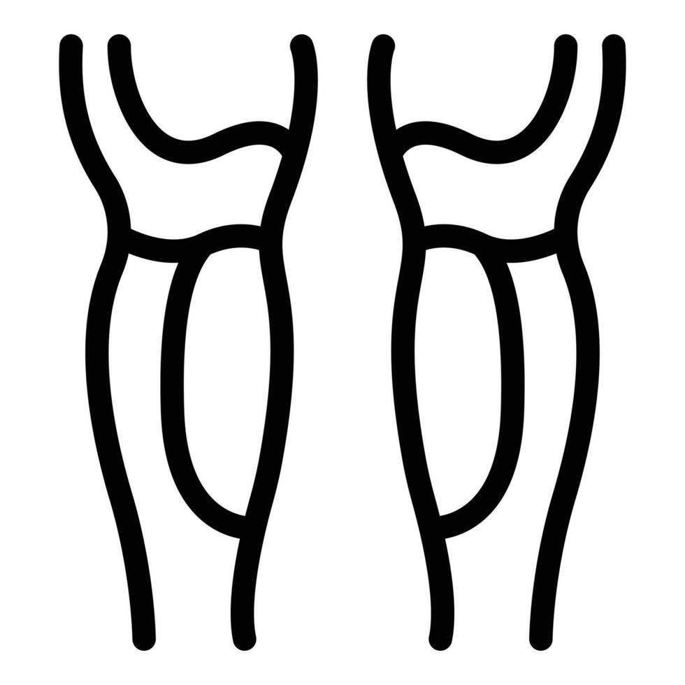 Legs muscle icon outline vector. Body muscle vector