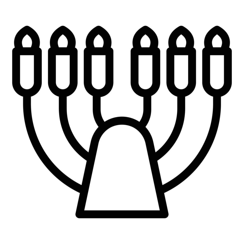 Candles holiday icon outline vector. Jerusalem flag vector