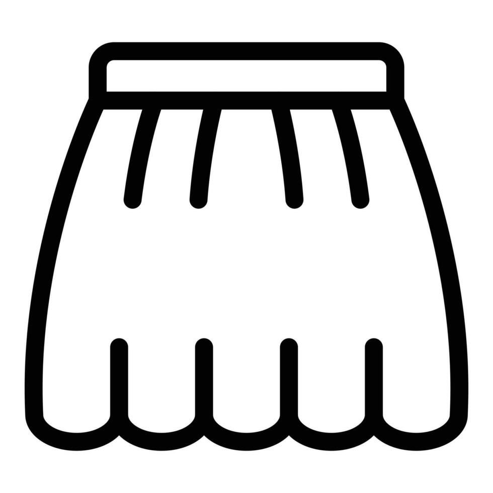 Skirt apparel icon outline vector. Fabric design vector