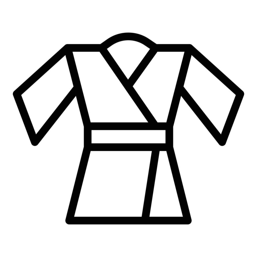 Cardigan kimono icon outline vector. Front apparel vector