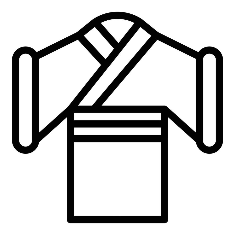 Jiu jitsu clothes icon outline vector. Belt model vector