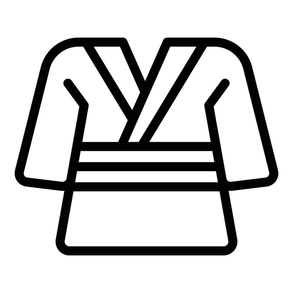 Judo kimono icon outline vector. Clothing ladies vector