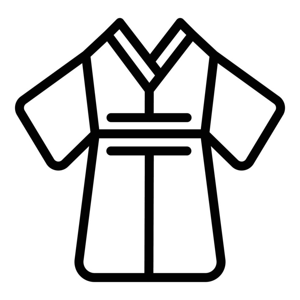 textil kimono icono contorno vector. Moda mujer vector