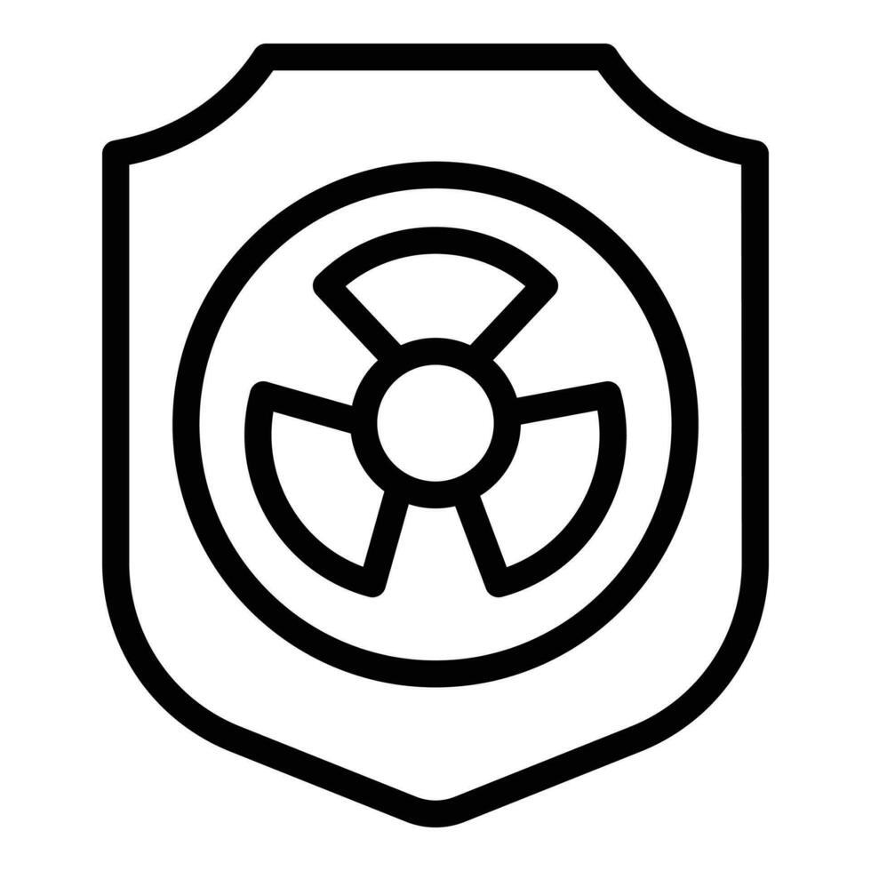 Nuclear bomb shelter icon outline vector. Home danger vector