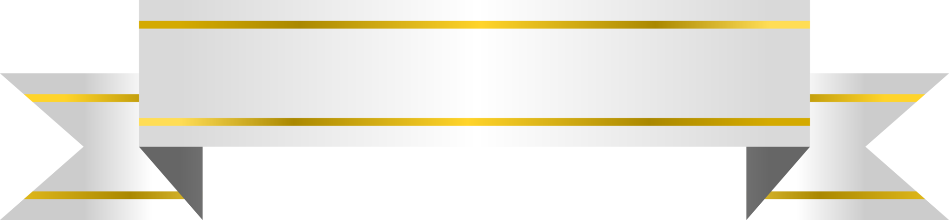 ribbon illustration with gold stripe. free png