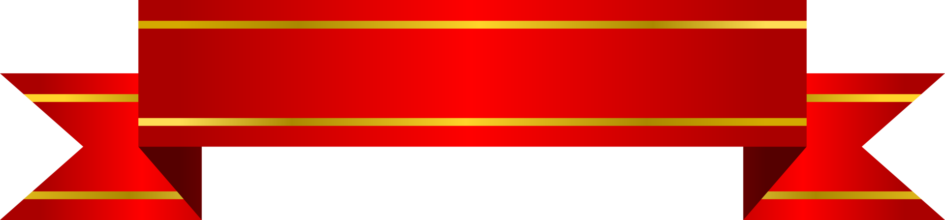 ribbon illustration with gold stripe. free png