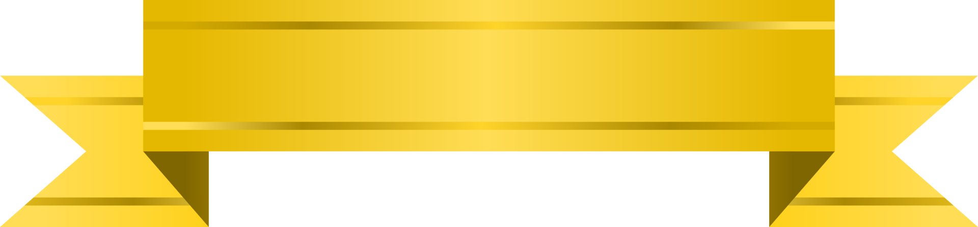ribbon illustration with gold stripe. free png