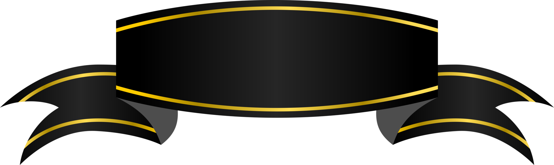 ribbon illustration with gold stripe. free png