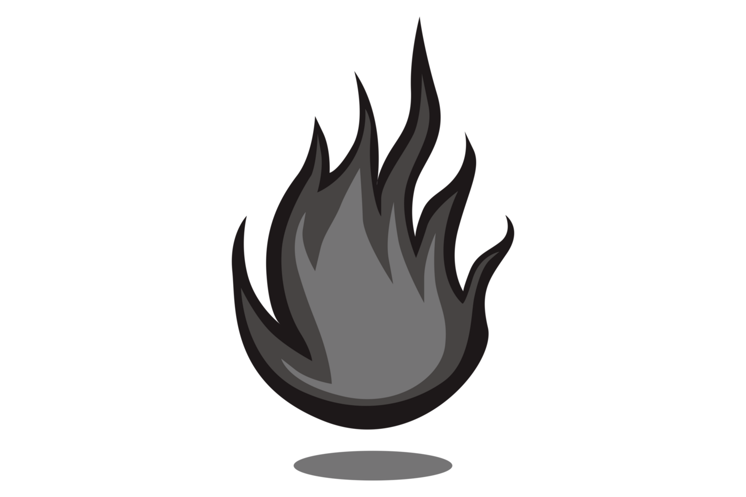 Black Fire Ball With Transparent Background png