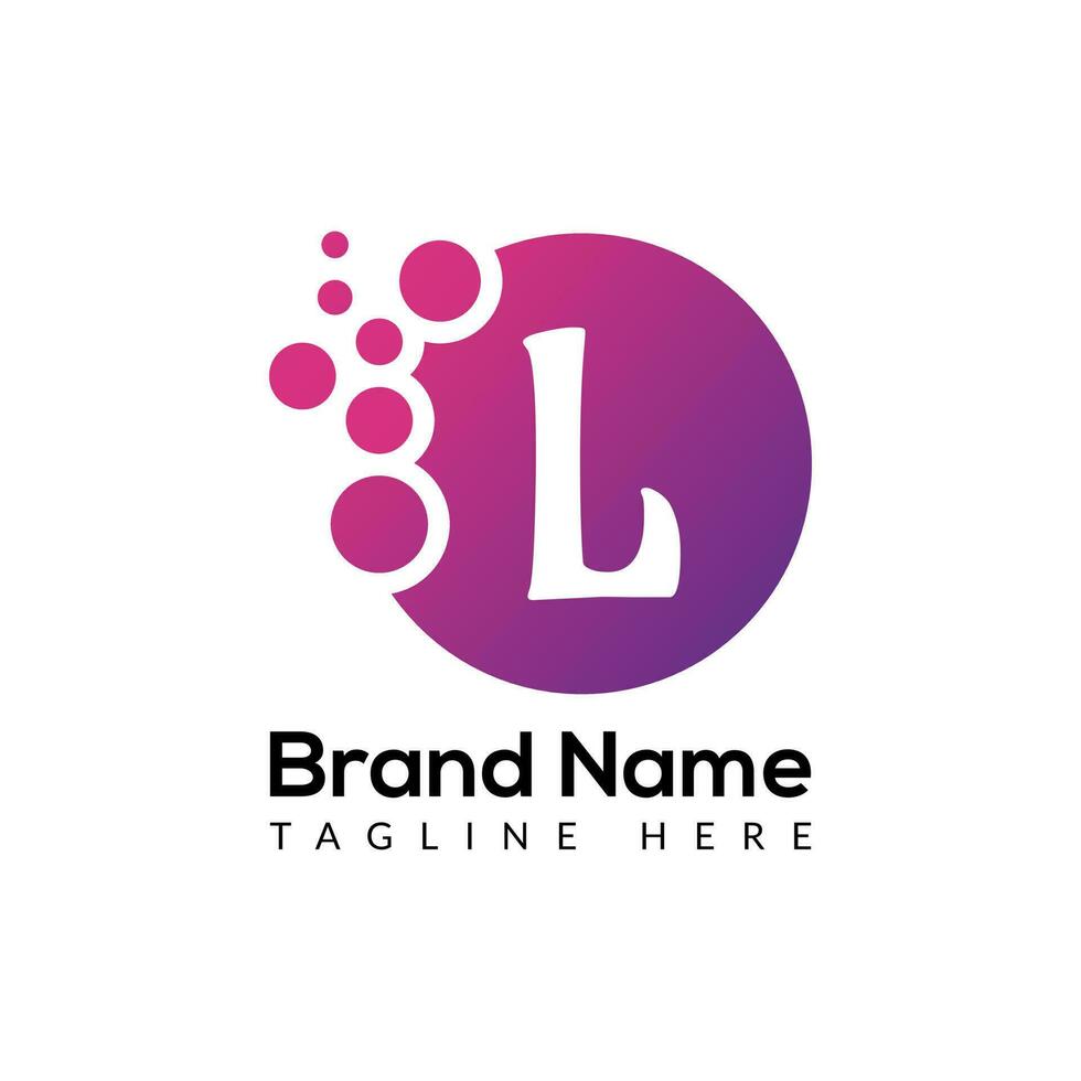 Abstract L letter modern initial lettermarks logo design vector