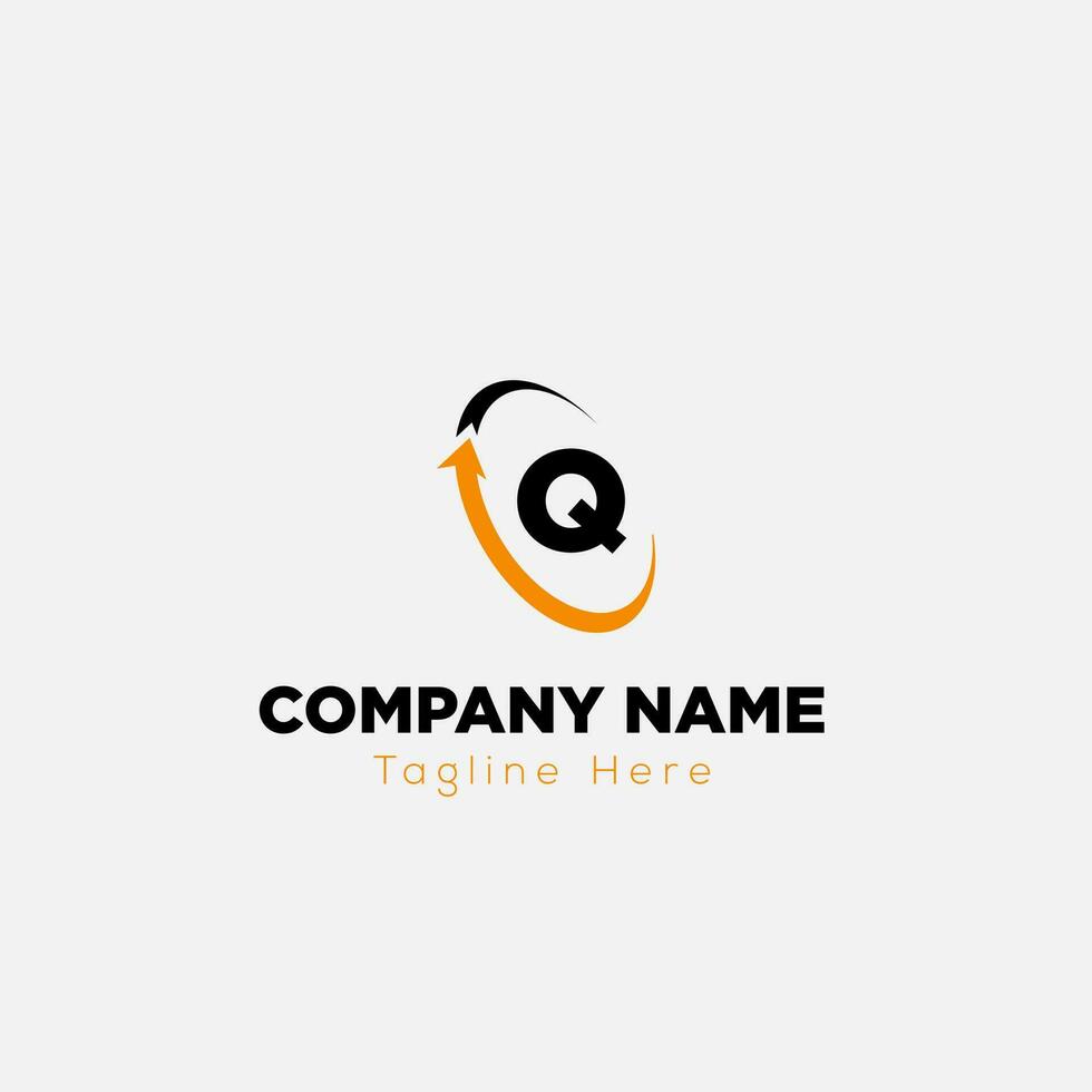Abstract Q letter modern initial lettermarks logo design vector