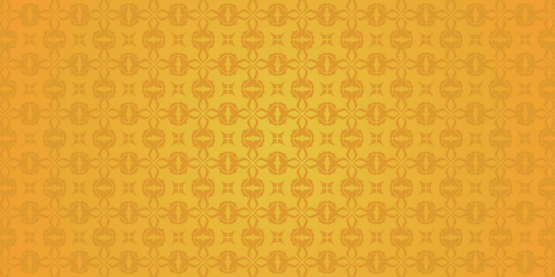 Arabic motif yellow pattern background vector