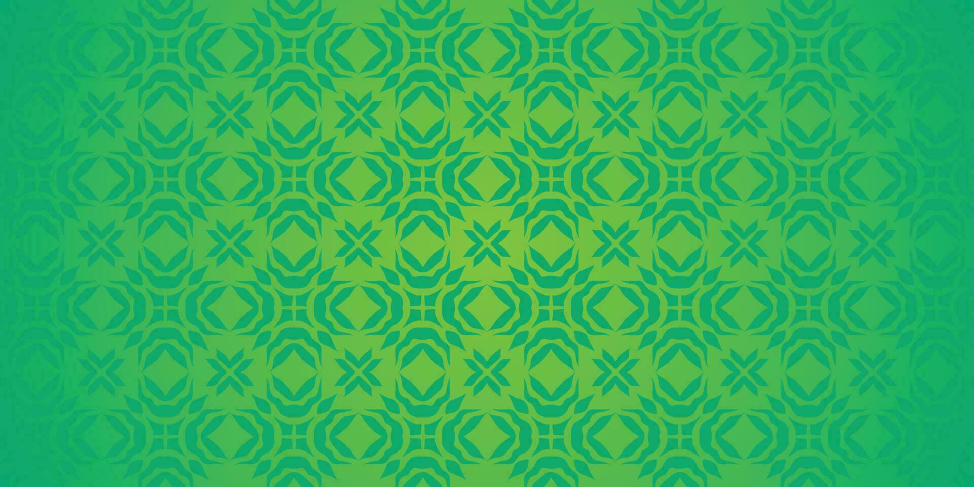 arabic motif green pattern background vector