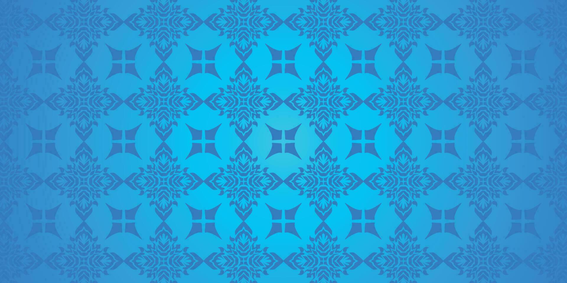 Arabic pattern blue pattern background vector