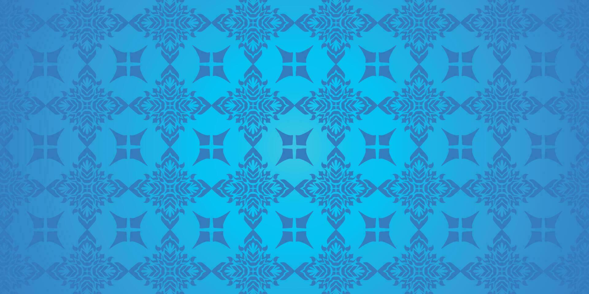 Arabic pattern blue pattern background vector