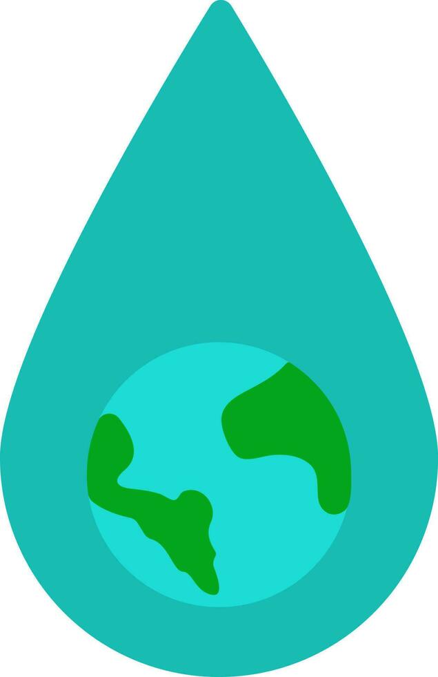 agua es vida, salvar ahorro de agua tierra concepto. vector