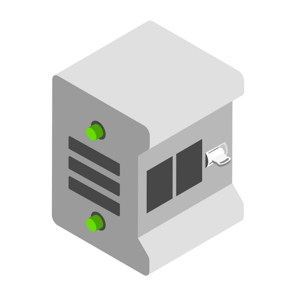 3D isometric of power controller inverter icon. vector