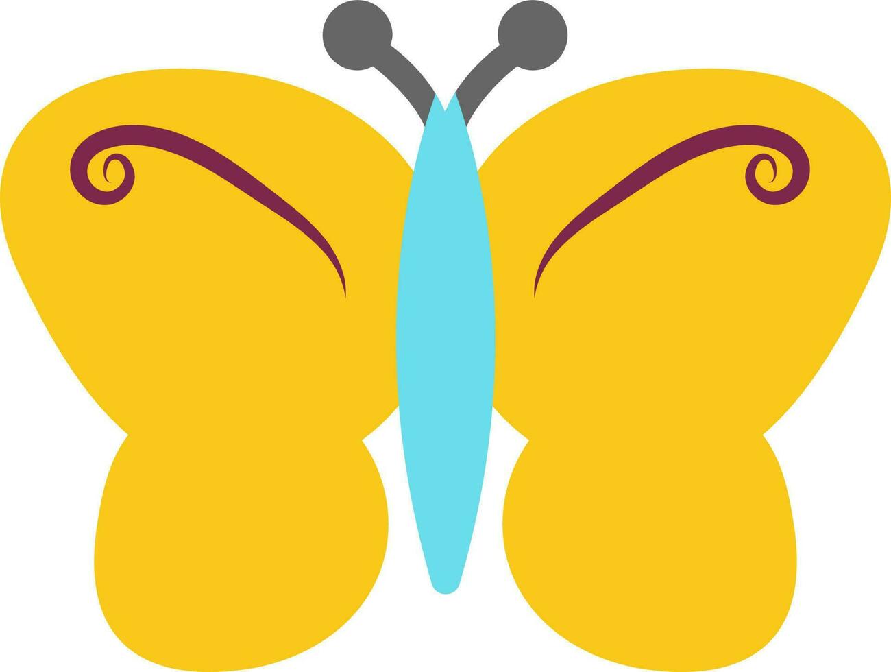 Character of a butterfly. vector