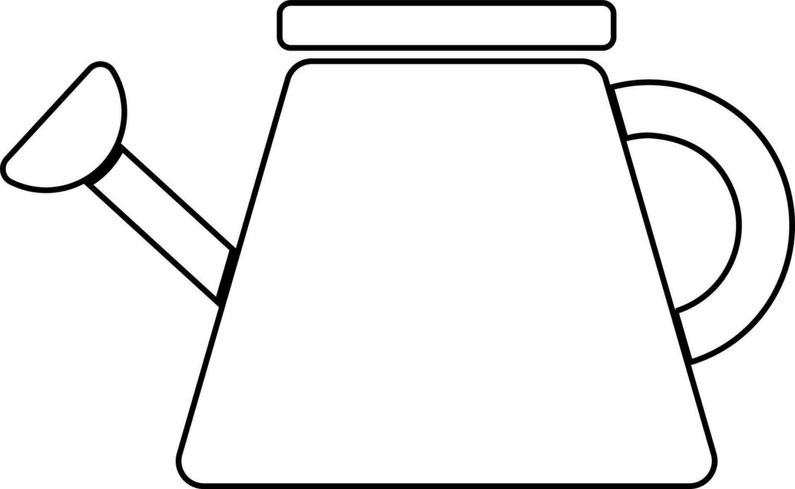 Isolated thine line icon of Watering can. vector