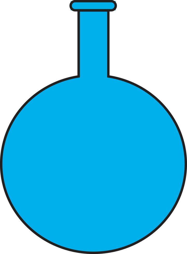 Blue pot icon for laboratory in illustration. vector