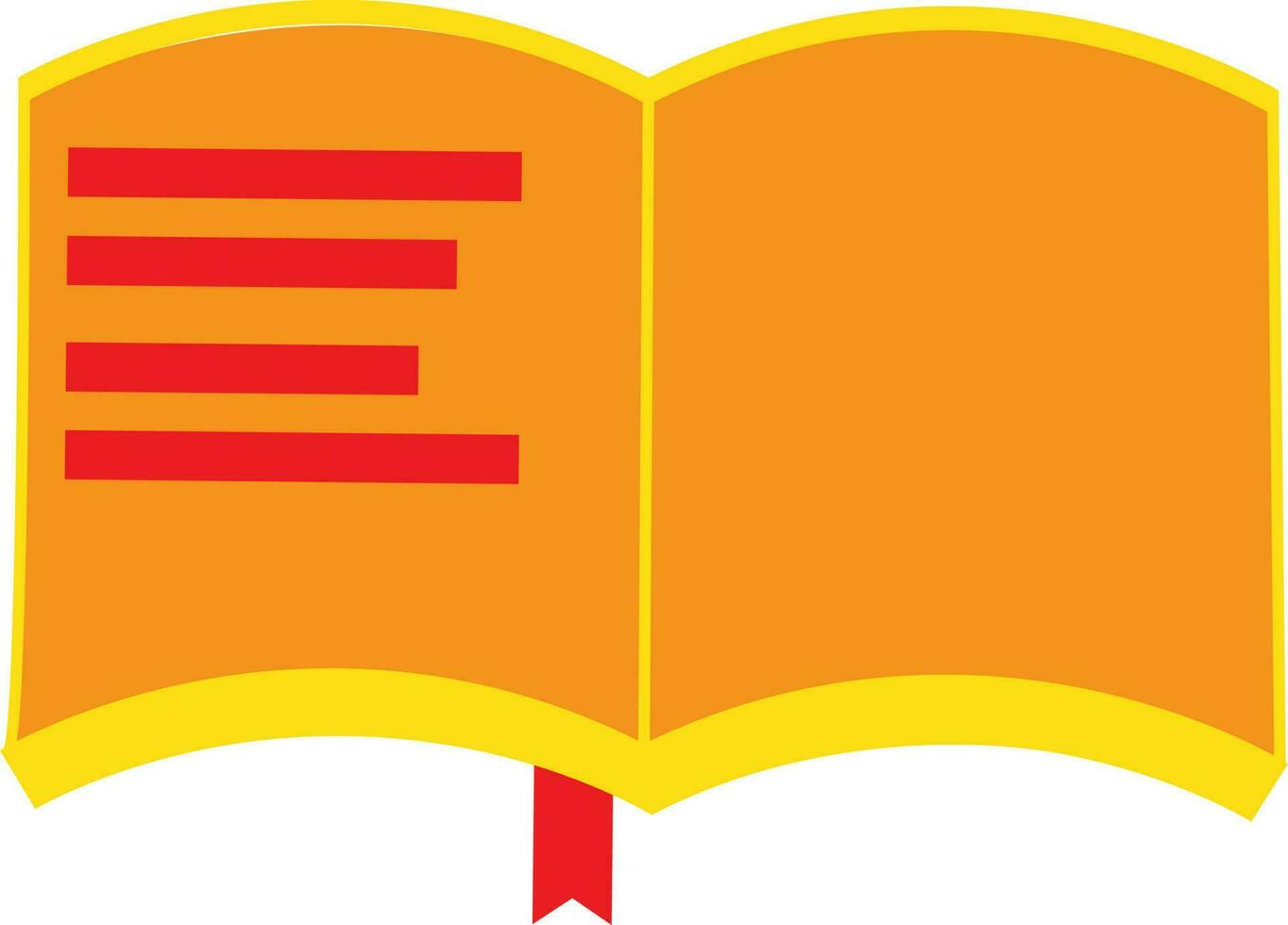 Illustration of color open book icon for education concept. vector