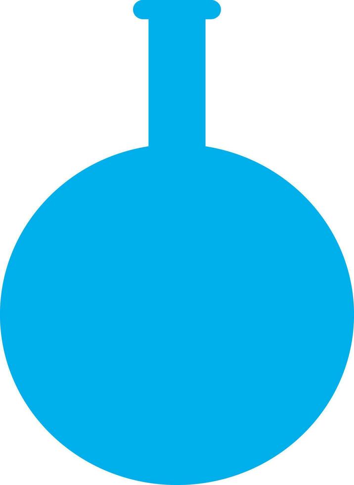 Blue pot icon for laboratory in illustration. vector