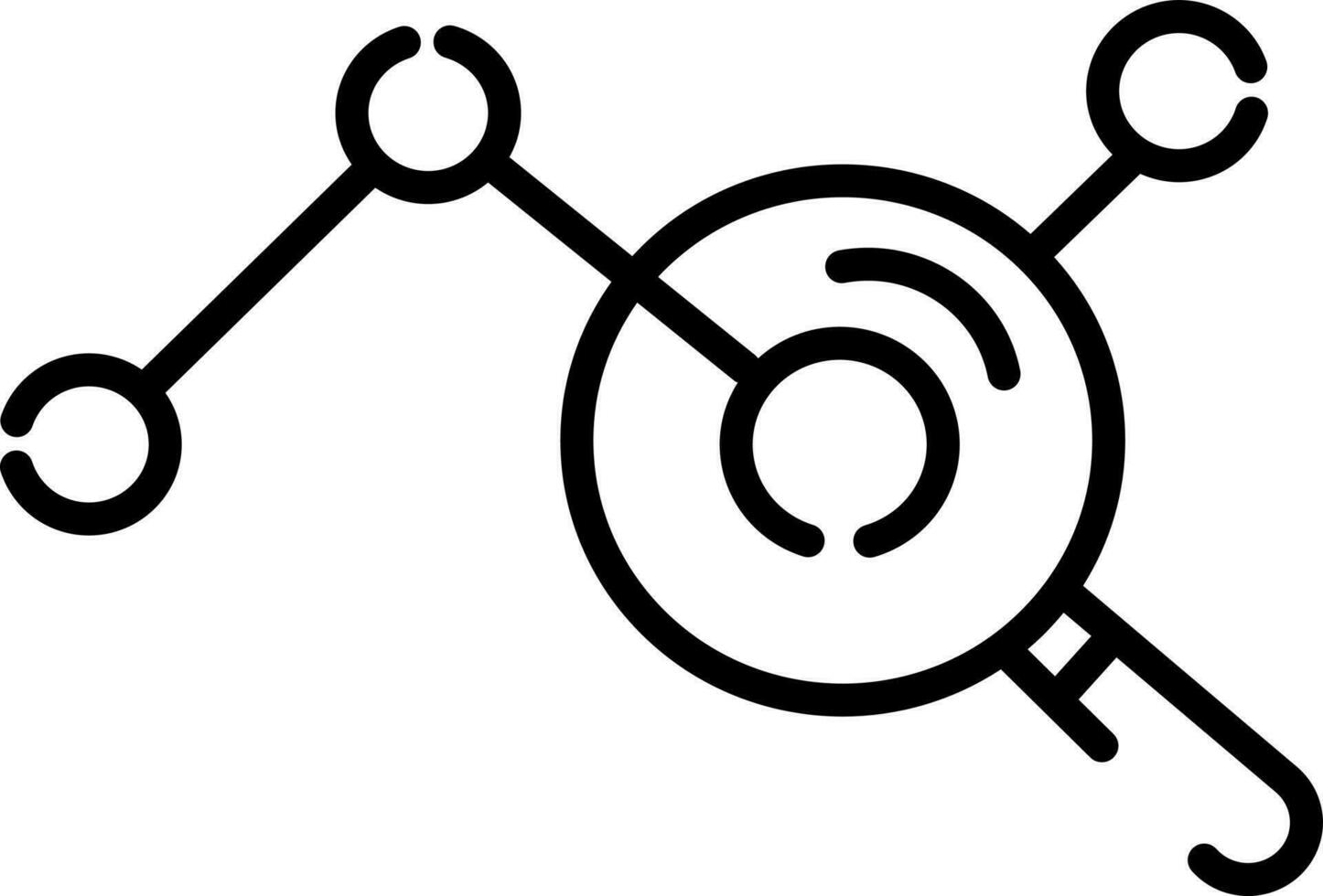 Illustration of research line art icon. vector