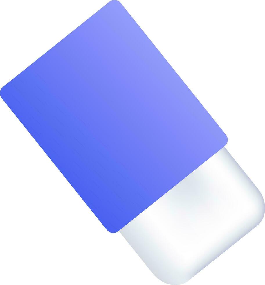 Eraser with blue cover. vector