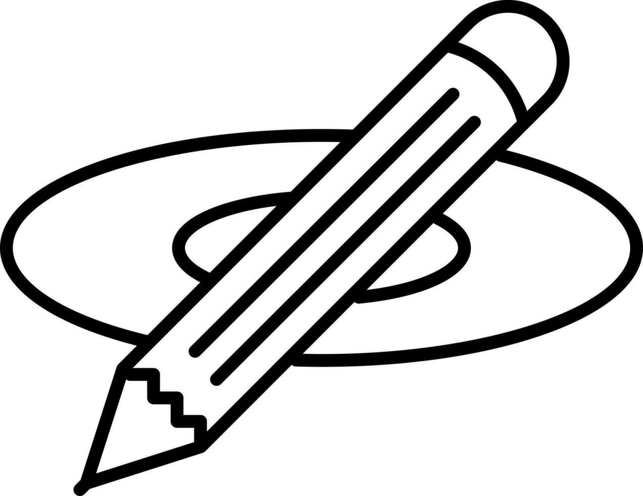 CD or DVD and pencil icon in flat style. vector