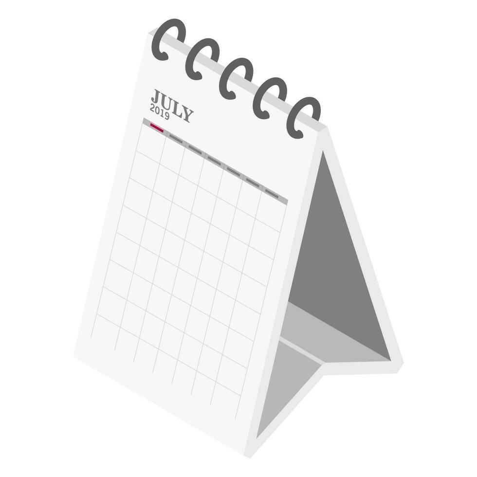 3D illustration of calendar icon. vector