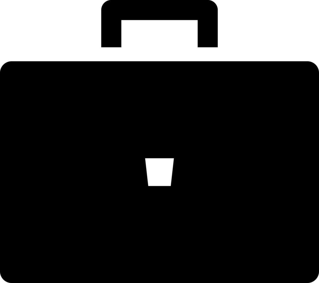 Isolated briefcase icon in flat style. vector
