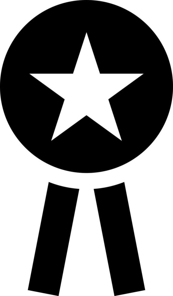 Election badge with star flat icon. vector