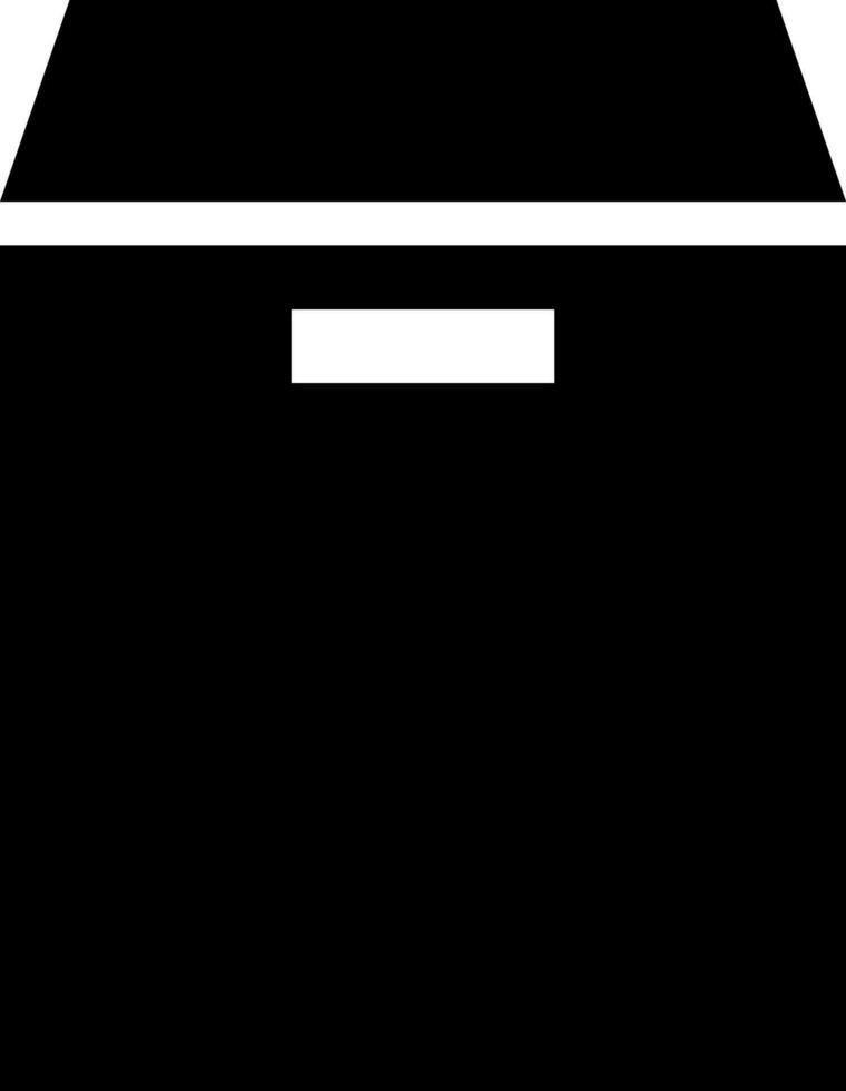 Vector illustration of ballot box flat icon.