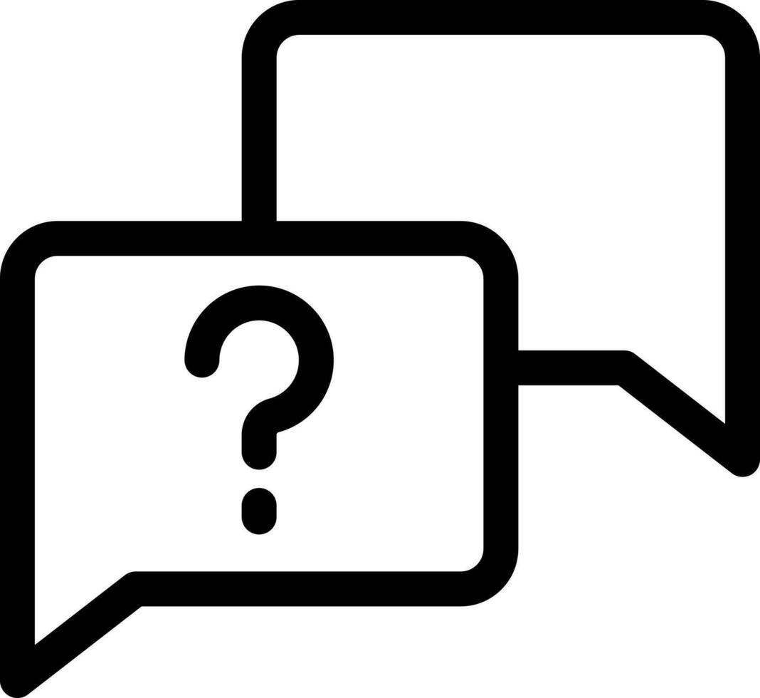 Line art illustration of speech questions or comments icon. 24241554 ...