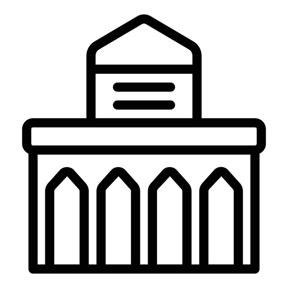 Religion building icon outline vector. Star holiday vector