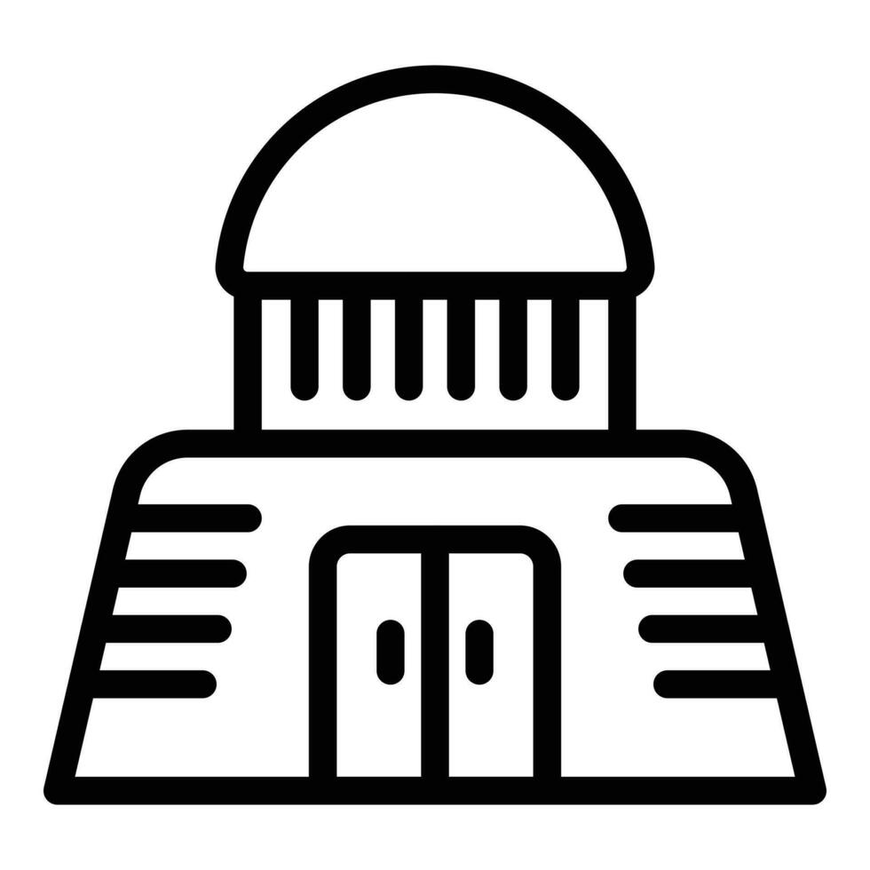 Jerusalem house icon outline vector. Israel building vector
