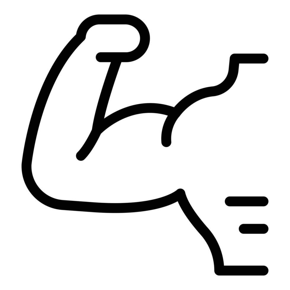 Strong biceps icon outline vector. Arm muscle vector