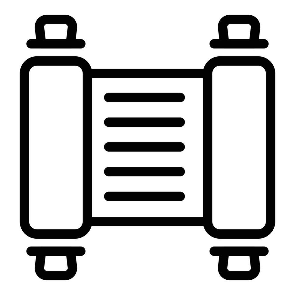Papyrus jewish icon outline vector. Happy star vector