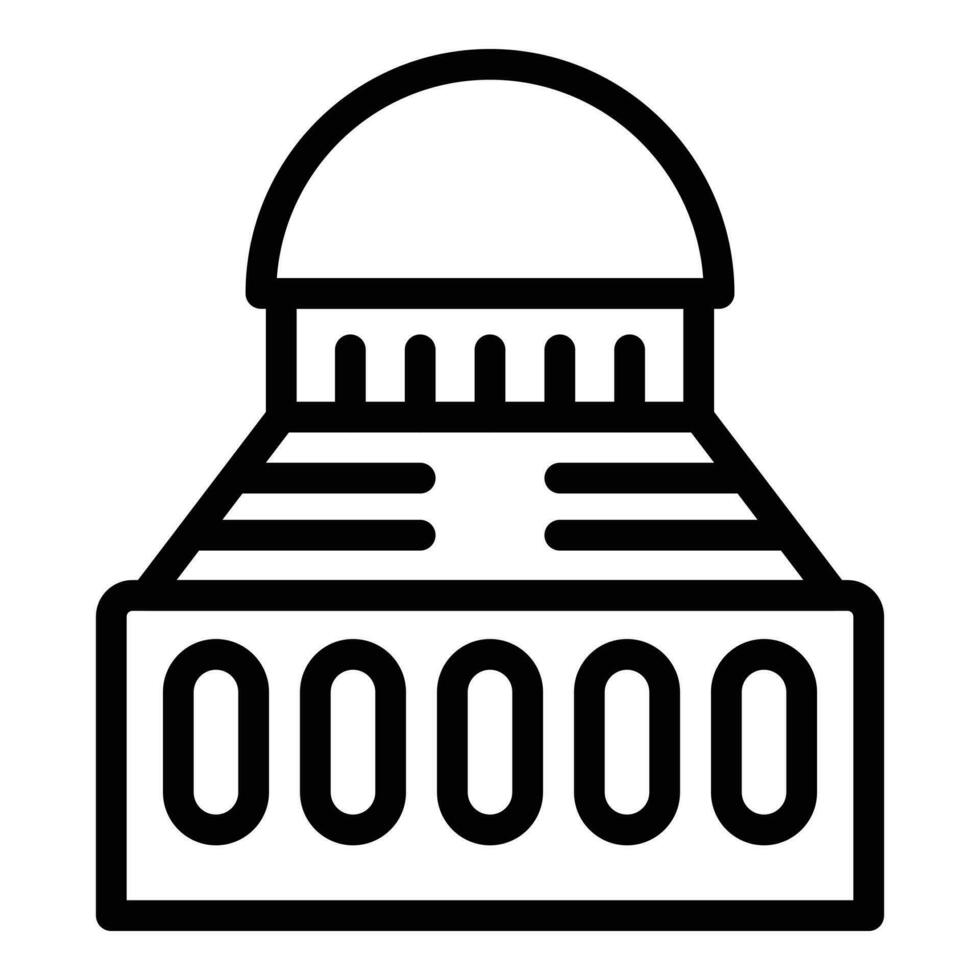 Jew building icon outline vector. Israel torah vector