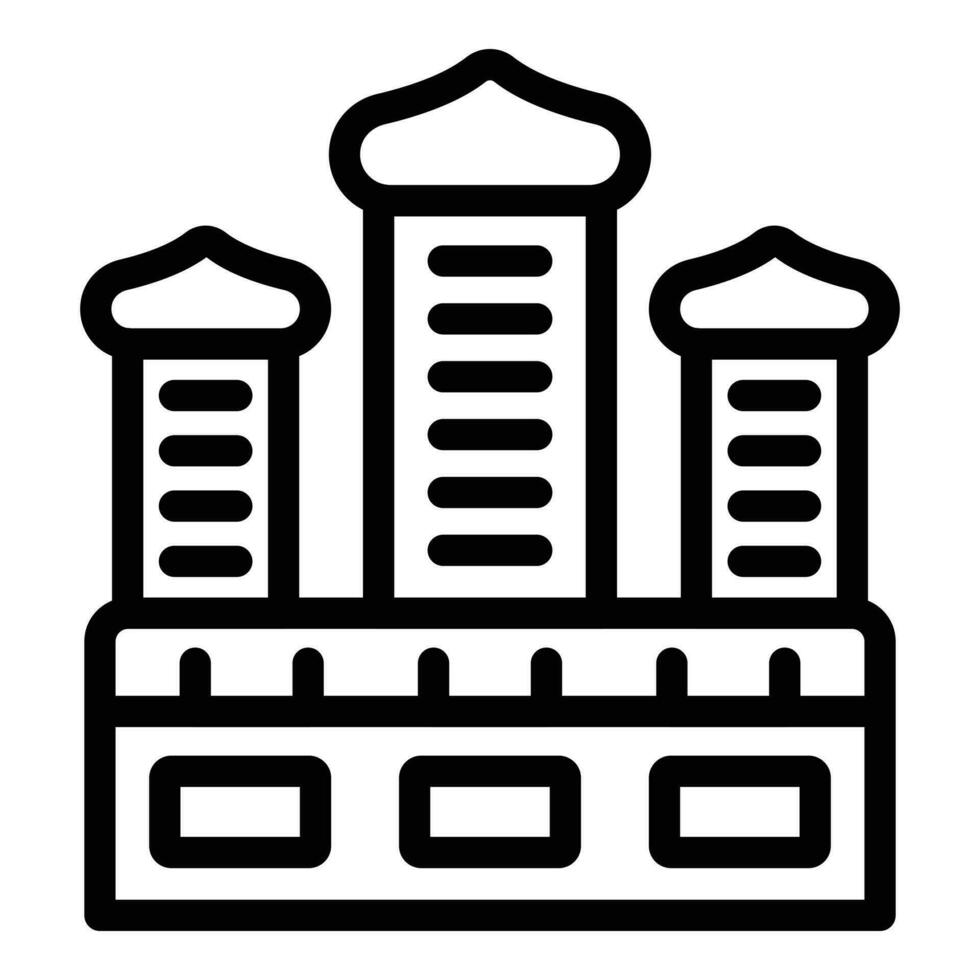 Israel building icon outline vector. Holiday flag vector