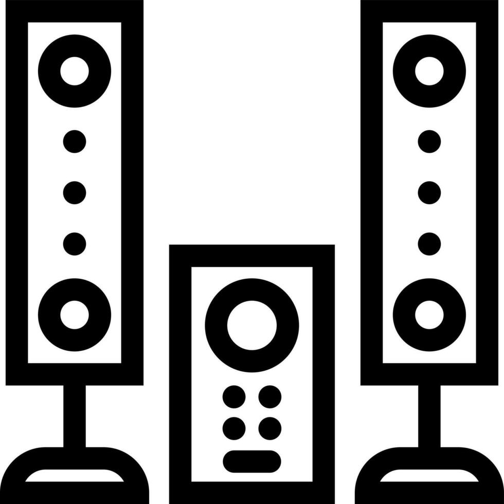 altavoz o música jugador icono en línea Arte. vector